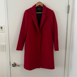 Zara cherry red coat, Small